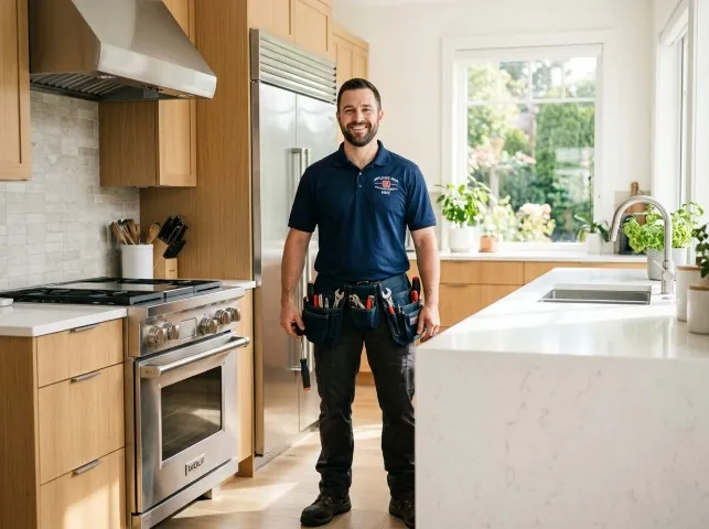 Appliance Repair Hero technician after an appliance repair in a Arkansas home